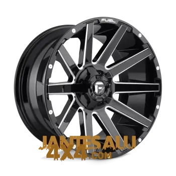 4 Jantes Fuel 1PC D615 CONTRA BLACK