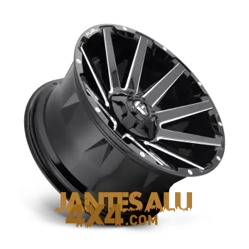 4 Jantes Fuel 1PC D615 CONTRA BLACK