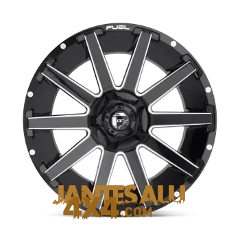 4 Jantes Fuel 1PC D615 CONTRA BLACK
