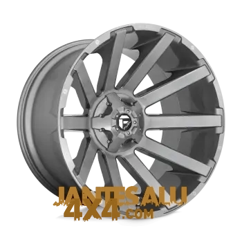4 Jantes Fuel 1PC D714 CONTRA PLATINUM GRAY
