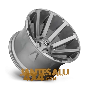 4 Jantes Fuel 1PC D714 CONTRA PLATINUM GRAY
